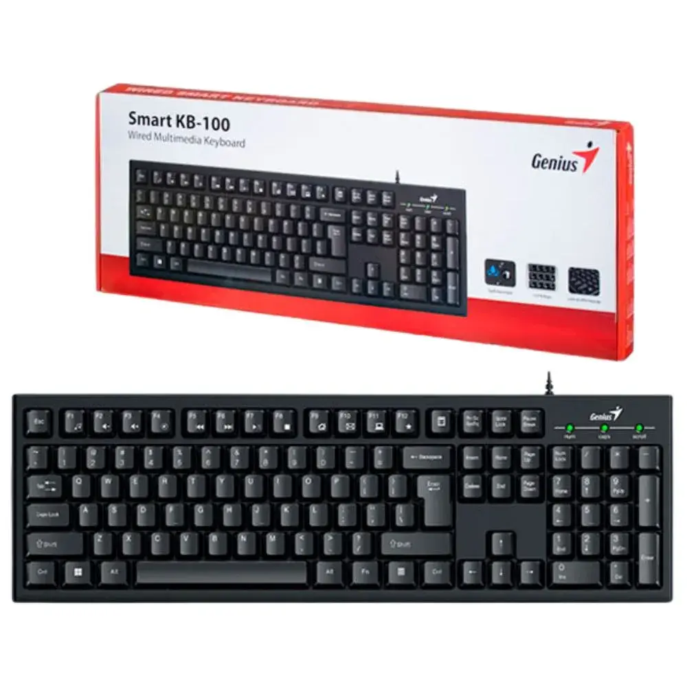 Teclado multimedia con cable