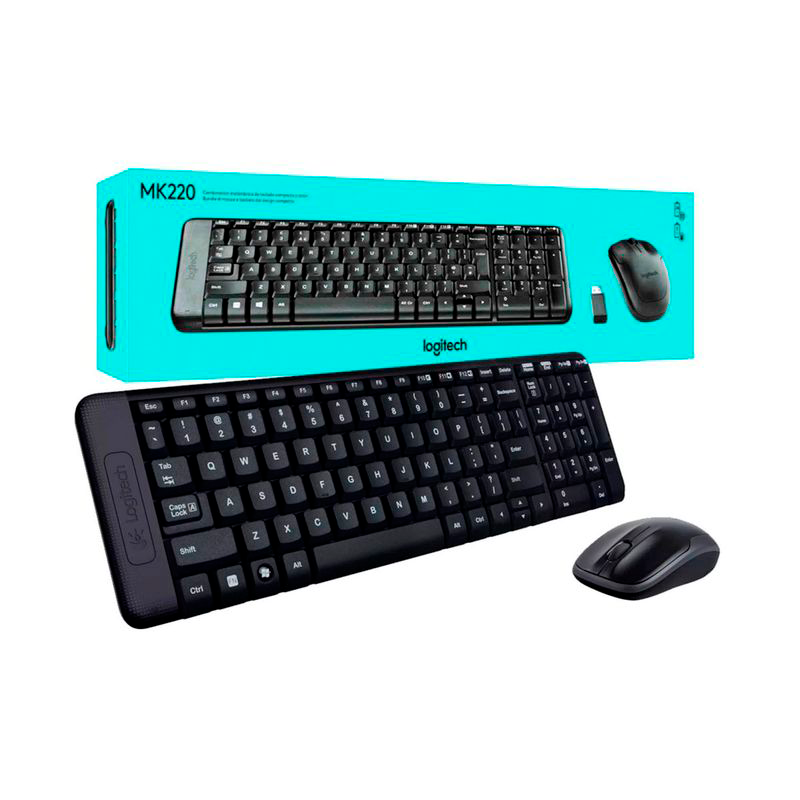 Teclado inalámbrico, apuntador y receptor wireless